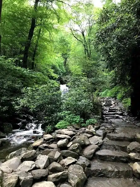 Trail leading up to Grotto Falls