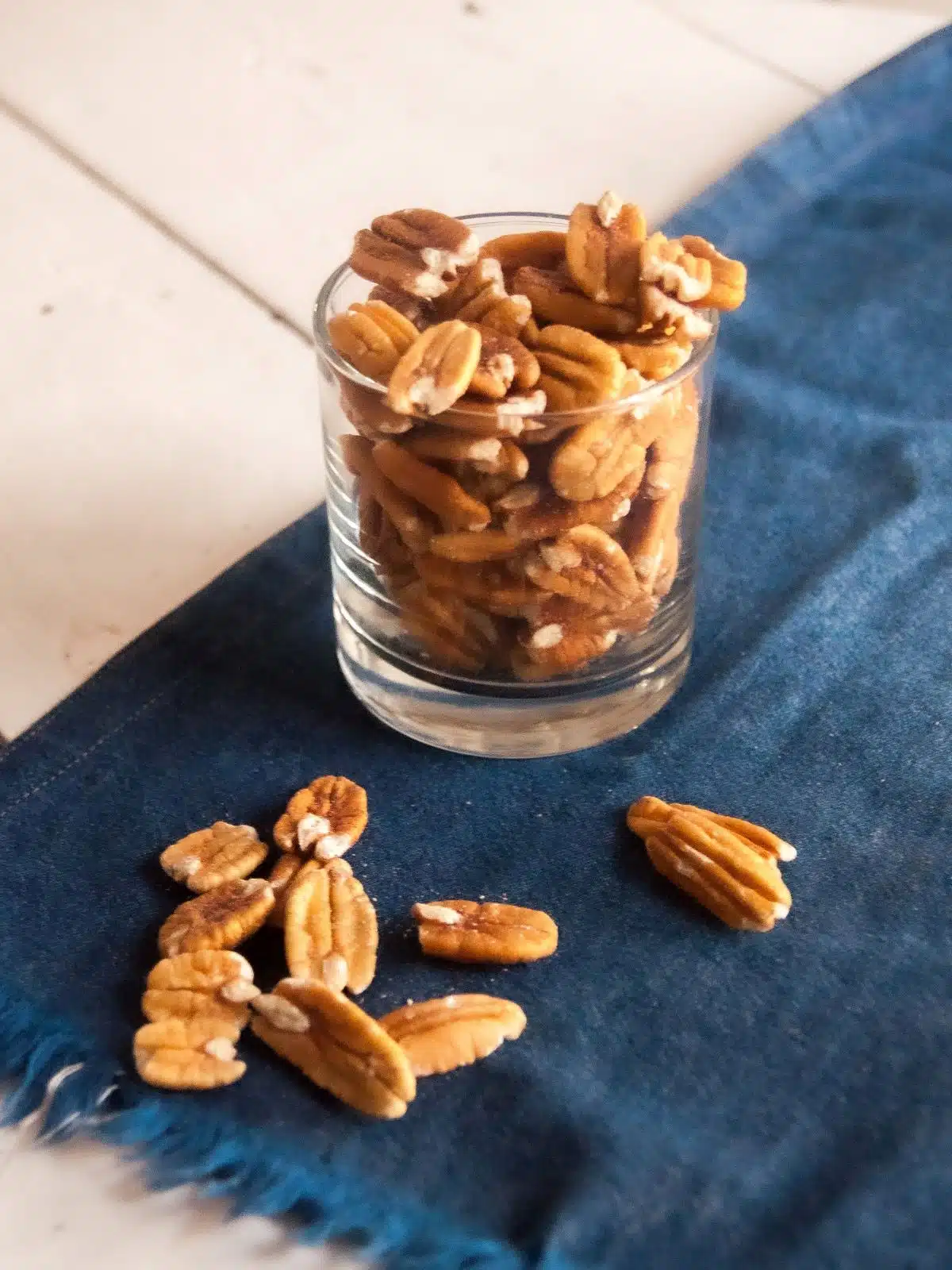glass full of pecans