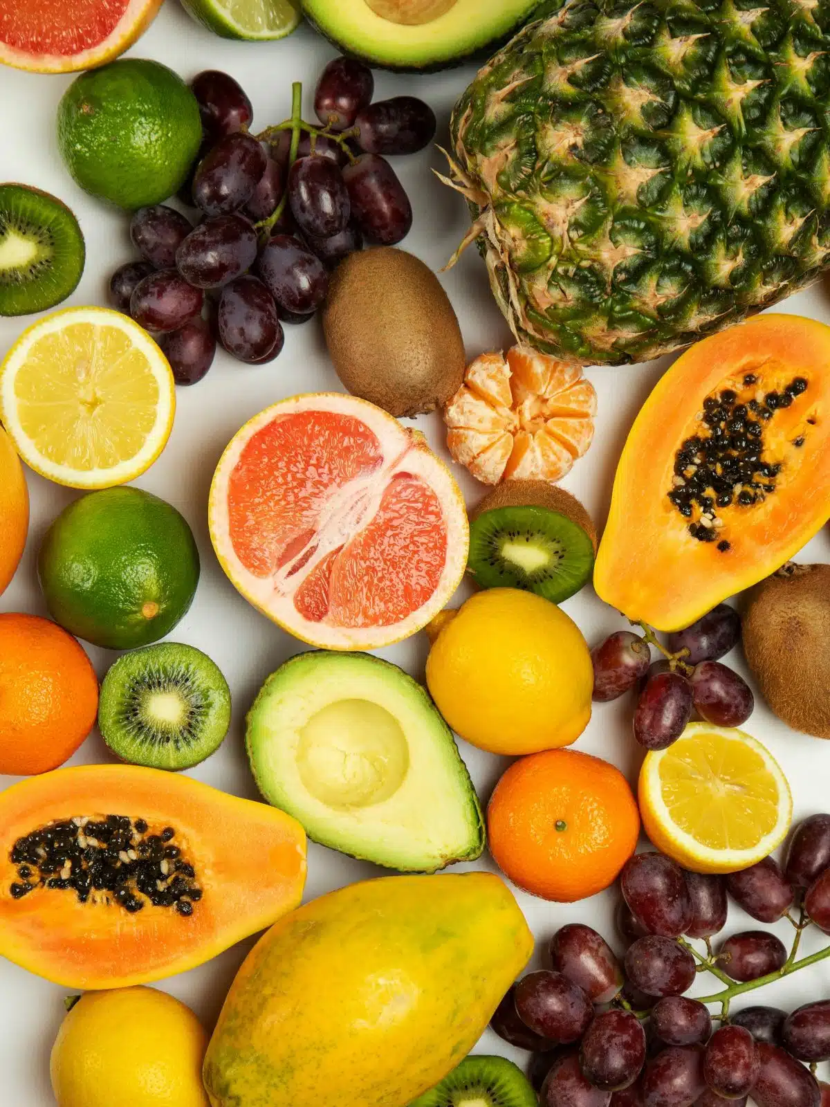 a variety of fruits.